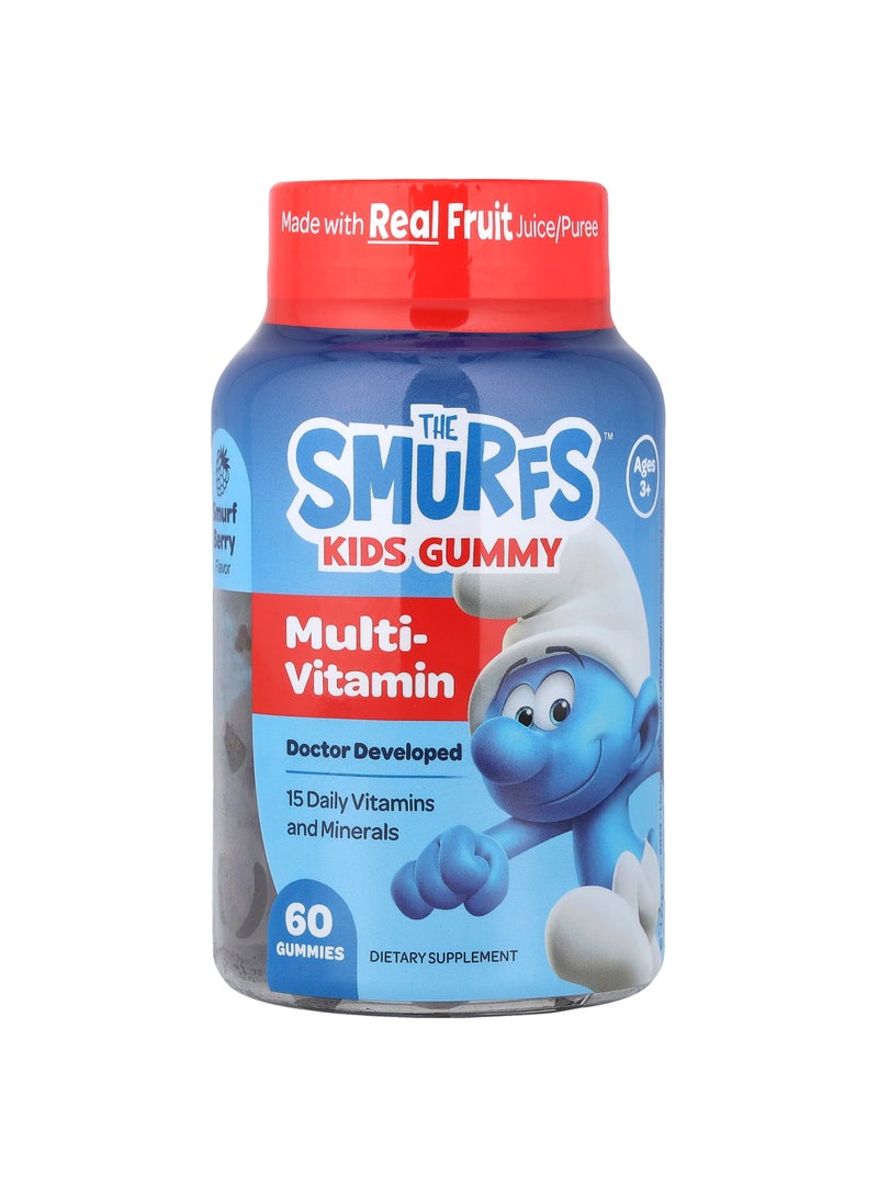 Kids Gummy, Multi-Vitamin, Ages 3+, Smurf Berry, 60 Gummies